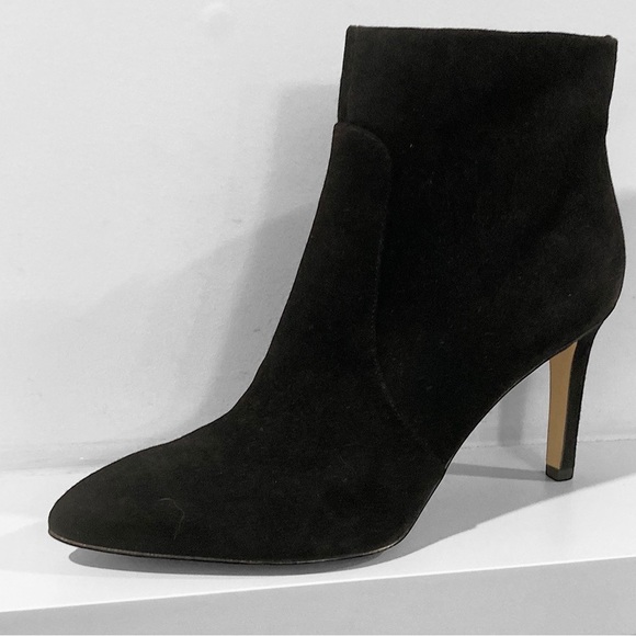 SAM Edelman Black Karen Suede Pointed Toe Ankle Boot Size 10 - Picture 5 of 11